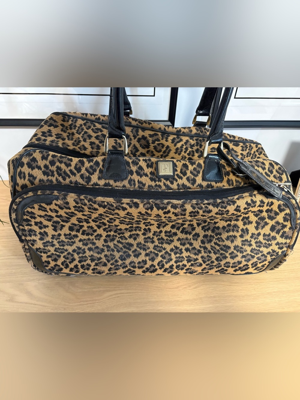 DVF Leopard Print Travel Duffle Bag